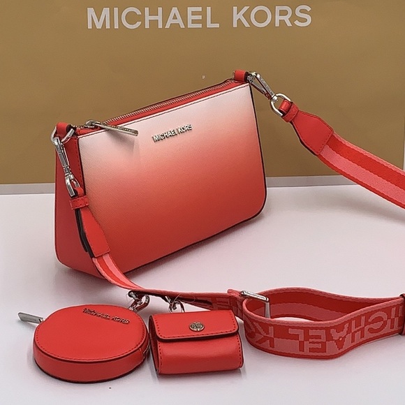 Michael Kors Jet Set Travel Tech Attached with Adjustable Coral Reef Crossbody - Picture 6 of 16